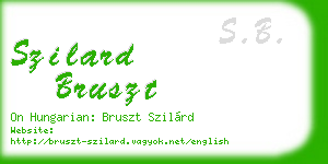 szilard bruszt business card